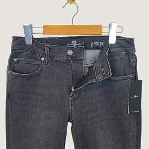7 For All Mankind Paxtyn Mens Skinny Jeans Faded Gray 29x32 NWT